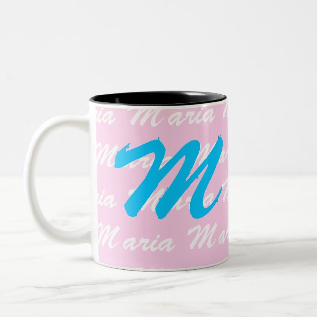Tasse 2 Couleurs Maria Name Motif de conception (Gauche)