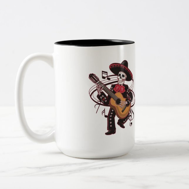 Tasse 2 Couleurs Mariachi Skeleton Groove (Gauche)