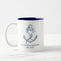 Mariage Ancre bleu marine