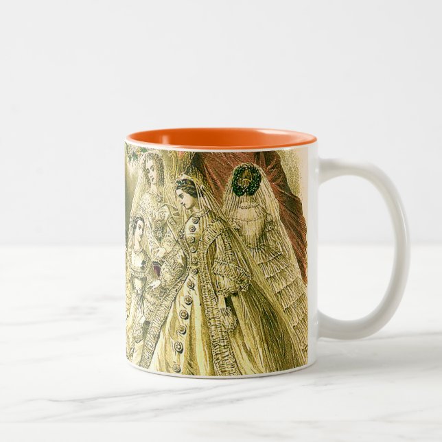 Tasse 2 Couleurs Mariage Antique de la Mariée (Droit)