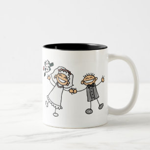 Tasse 2 Couleurs Mariage de dessin