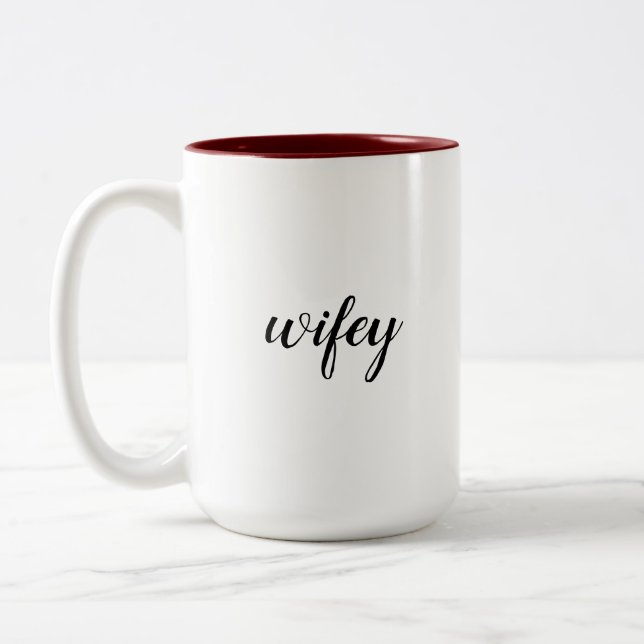 Tasse 2 Couleurs Mariage de Wifey (Gauche)