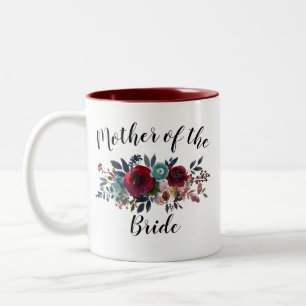 Tasse 2 Couleurs Mariage floral de jeune mariée de mère de