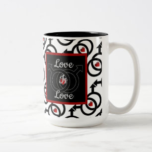 Tasse 2 Couleurs Mariage gay L'Amour Personnalisé Est L'Amour Café 