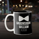 Tasse 2 Couleurs Mariage professionnel personnalisé<br><div class="desc">Personnalisez le nom de votre meilleur homme,  groomsmen ou tout autre invité de mariage. Conçu par Thisisnotme©</div>