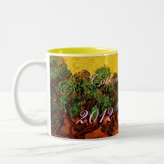 Tasse 2 Couleurs mariages. Vincent van Gogh Olive Trees (Gauche)