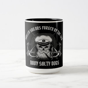 TASSE 2 COULEURS MARINE NAVY SKILORS / CHIENS DE VENTE