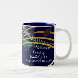 Tasse 2 Couleurs Marine Personnalisé RAISE HALLELUJAH Christian
