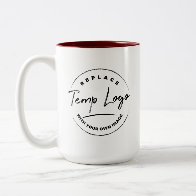 Tasse 2 Couleurs Marque avec votre logo ou image d'entreprise (Gauche)