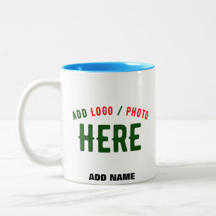 TASSE 2 COULEURS MARQUE BLANCHE MODERNE ET PERSONNALISABLE VÉRIFIÉE