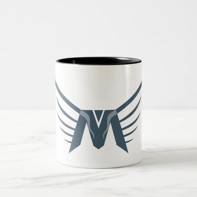Tasse 2 Couleurs Marque élégante à aile lettre M (Centre)