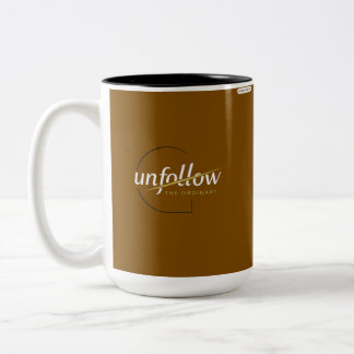 Tasse 2 Couleurs Marron Esthétique Ne Suivez Pas Typographie Minima