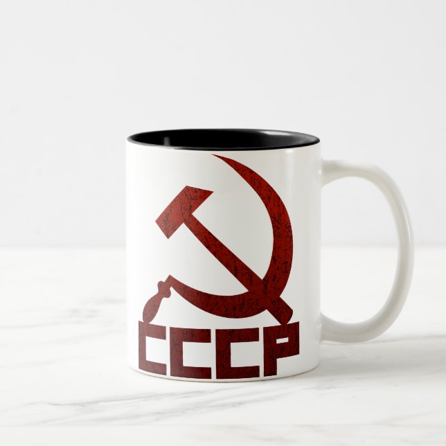 Tasse 2 Couleurs Marteau et faucille de CCCP (Droit)