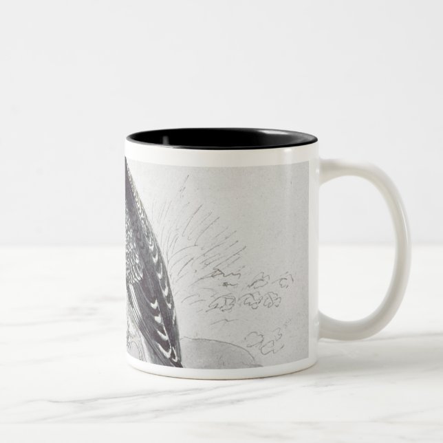 Tasse 2 Couleurs Martin-pêcheur noir et blanc (Droit)