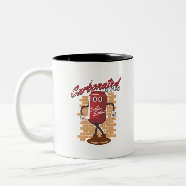 Tasse 2 Couleurs Mascot Boire Cola (Gauche)