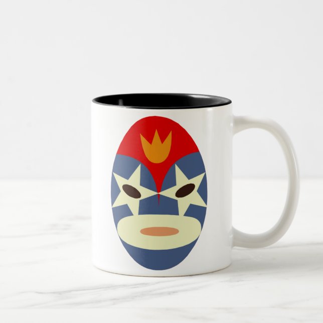 Tasse 2 Couleurs Masque bleu Lucha Libre (Droit)