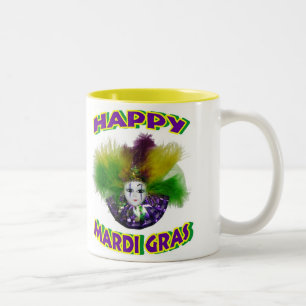 Tasse 2 Couleurs Masque fait varier le pas de mardi gras
