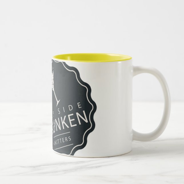 Tasse 2 Couleurs Masse de logo classique ESDK (Droit)