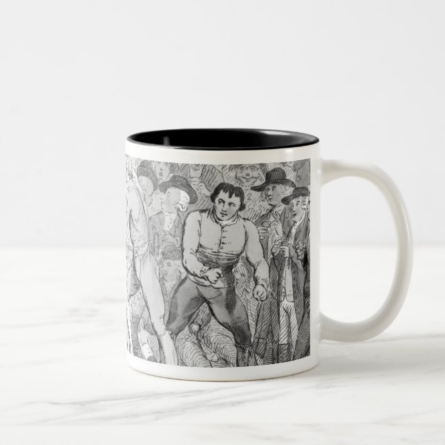 Tasse 2 Couleurs Match de boxe entre Thomas Futrell et John (Droit)
