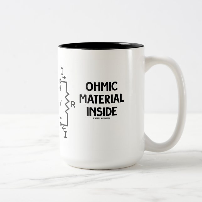 Tasse 2 Couleurs Matériau ohmique à l'intérieur (Loi d'Ohm) (Droit)