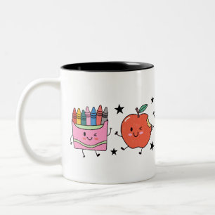 Tasse 2 Couleurs Maternelle Rentrée Scolaire Dessin Mignon