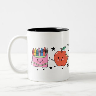 Tasse 2 Couleurs Maternelle Rentrée Scolaire Dessin Mignon 