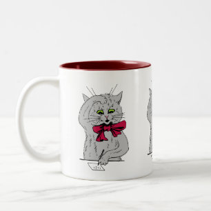 Tasse 2 Couleurs Math Chat Gauche