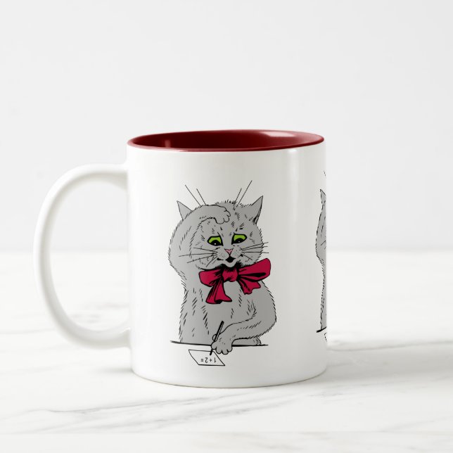 Tasse 2 Couleurs Math Chat Gauche (Gauche)
