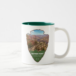 Tasse 2 Couleurs Mather Point Parc national du Grand Canyon Arrowhe