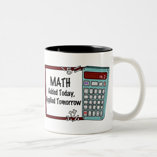 Tasse 2 Couleurs Maths : Supplémentaire aujourd'hui, appliqué (Droit)