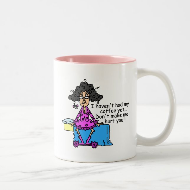 Tasse 2 Couleurs Matin Avant Humour Café (Droit)