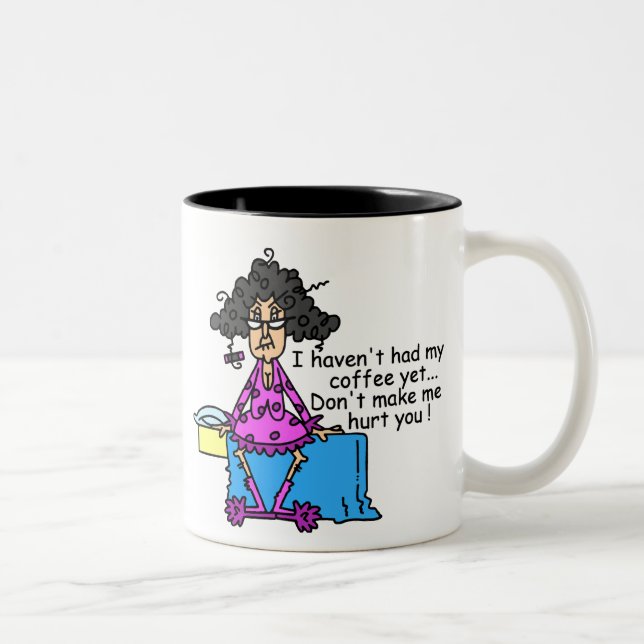 Tasse 2 Couleurs Matin Avant Humour Café (Droit)