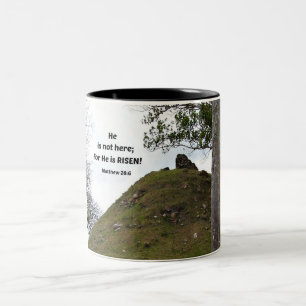 Tasse 2 Couleurs Matthieu 28:6 Il n'est pas là, car Il est ressusci