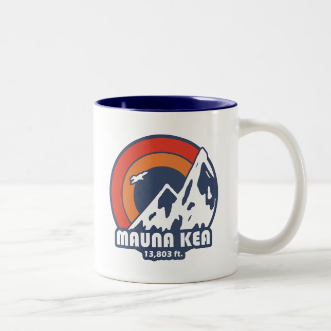 Tasse 2 Couleurs Mauna Kea Aigle du Soleil d'Hawaï (Droit)