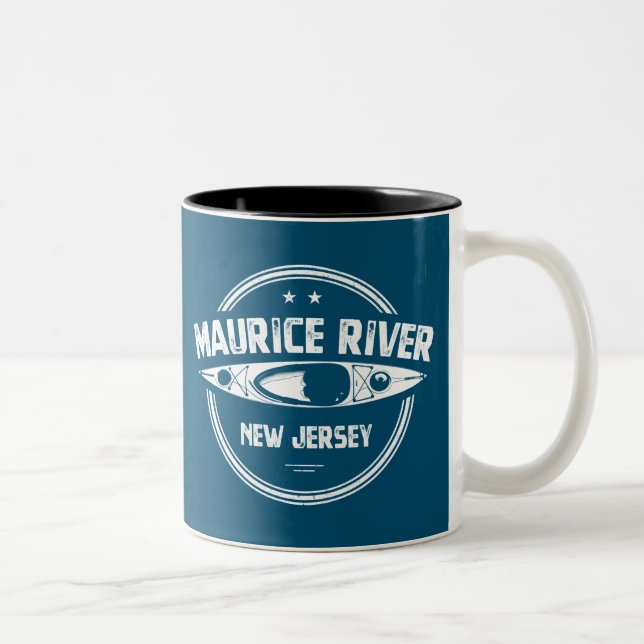 Tasse 2 Couleurs Maurice River New Jersey Kayak (Droit)