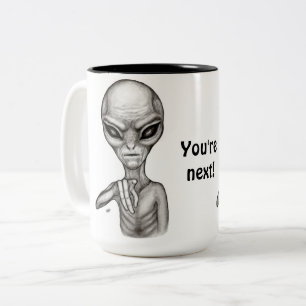 Tasse 2 Couleurs Mauvais Alien, Tu es le prochain !
