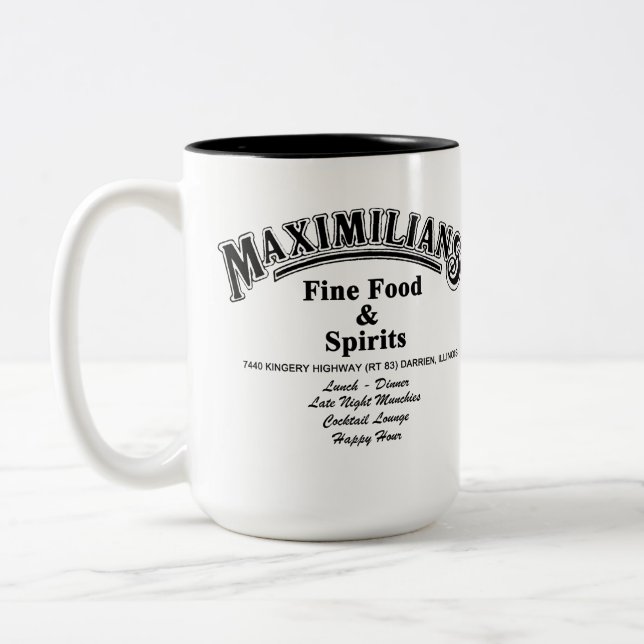 Tasse 2 Couleurs Maximilian's Fine Food & Spirits, Darien, Illinois (Gauche)