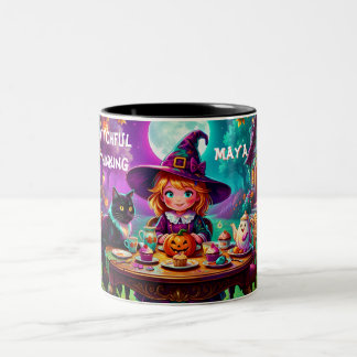 Tasse 2 Couleurs MAYA ~ Vœux Halloween ~ Pensée ensorcelée ~