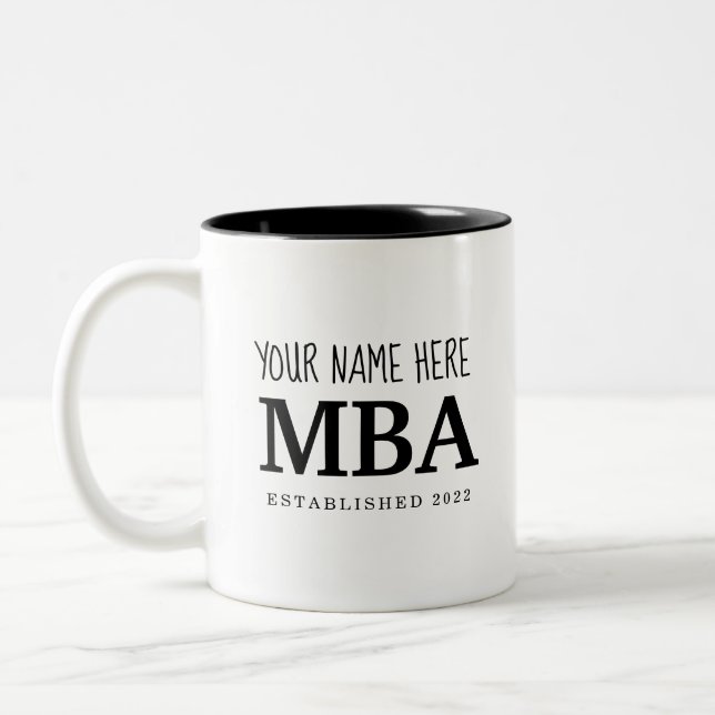 Tasse 2 Couleurs MBA Master of Business Administration Graduation  (Gauche)