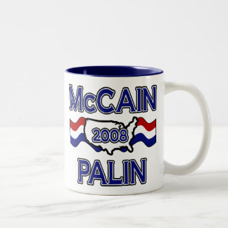 Tasse 2 Couleurs McCain Palin 2008