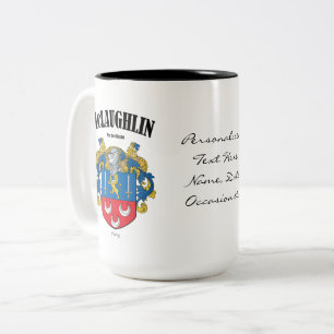 Tasse 2 Couleurs McLaughlin Family Crest, traduction et significati