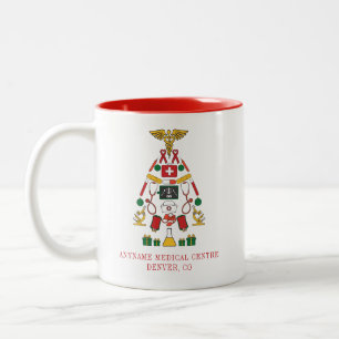 Tasse 2 Couleurs Médecins et infirmières du centre médical de Noël