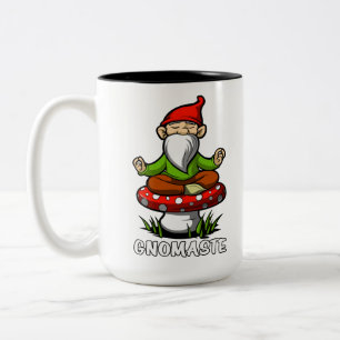 Tasse 2 Couleurs Méditation de gnome de jardin de yoga de zen de
