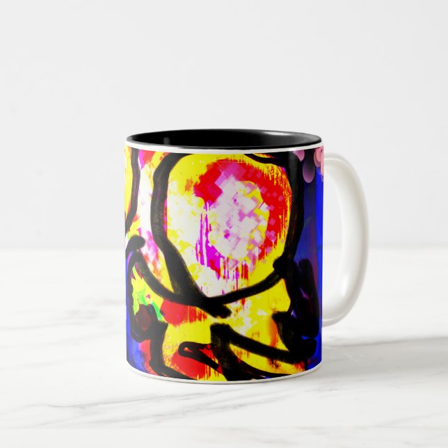 Tasse 2 Couleurs Méduse drôle (Devant droit)
