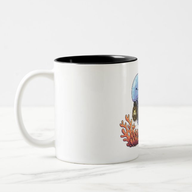 Tasse 2 Couleurs Méduse lanterne océanique (Gauche)