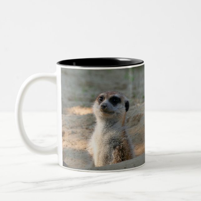 Tasse 2 Couleurs Meerkat 004 (Gauche)