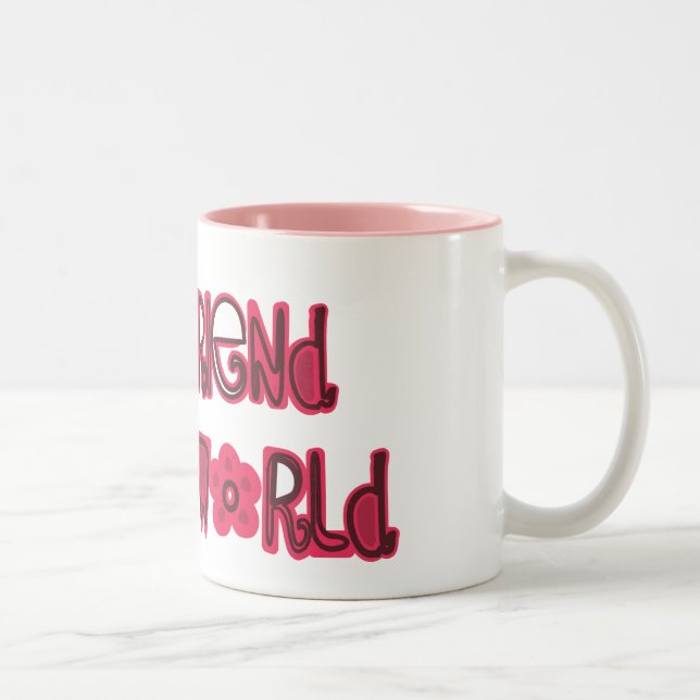Tasse 2 Couleurs meilleur ami dans le monde (Droit)