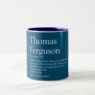 Tasse 2 Couleurs Meilleur Ami Définition Typographique Amusante Ble