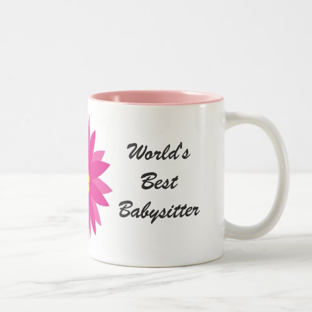 Tasse 2 Couleurs Meilleur Babysiiter du monde (Droit)