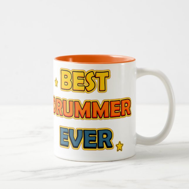 Tasse 2 Couleurs Meilleur batteur (Droit)